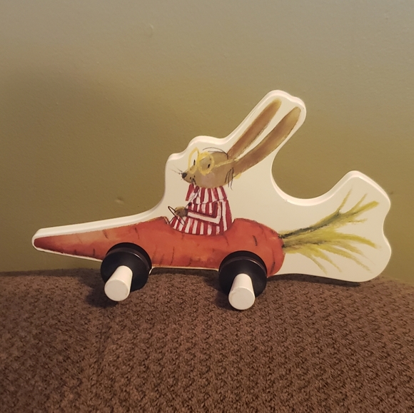 Coat hanger Carrot Car Bunny Rabbit child room small coat towel rack - Picture 4 of 10